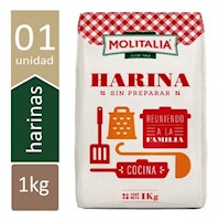 HARINA SIN PREPARAR MOLITALIA 1 KG